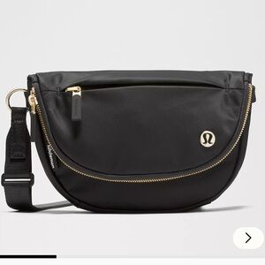 lululemon athletica Black Crossbody with Gold Accents